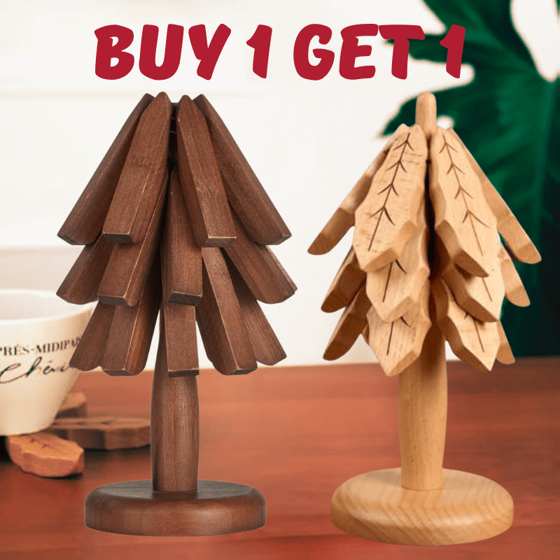 Pine Tree Heal lnsulation Coasters Set - EaseWoo