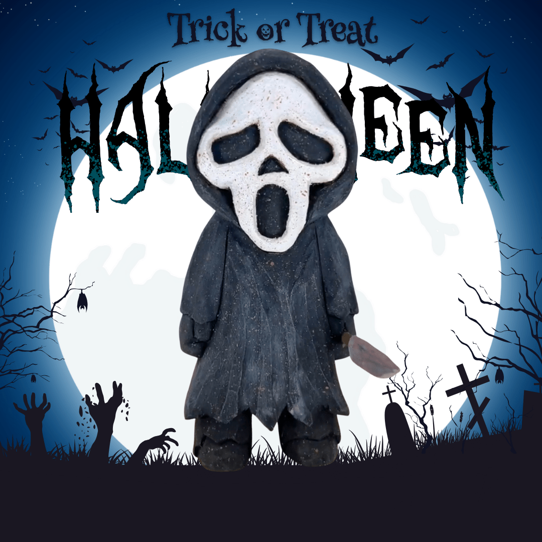 Halloween Wood Carving Ghost Face - EaseWoo
