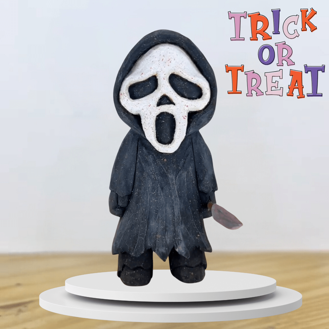 Halloween Wood Carving Ghost Face - EaseWoo