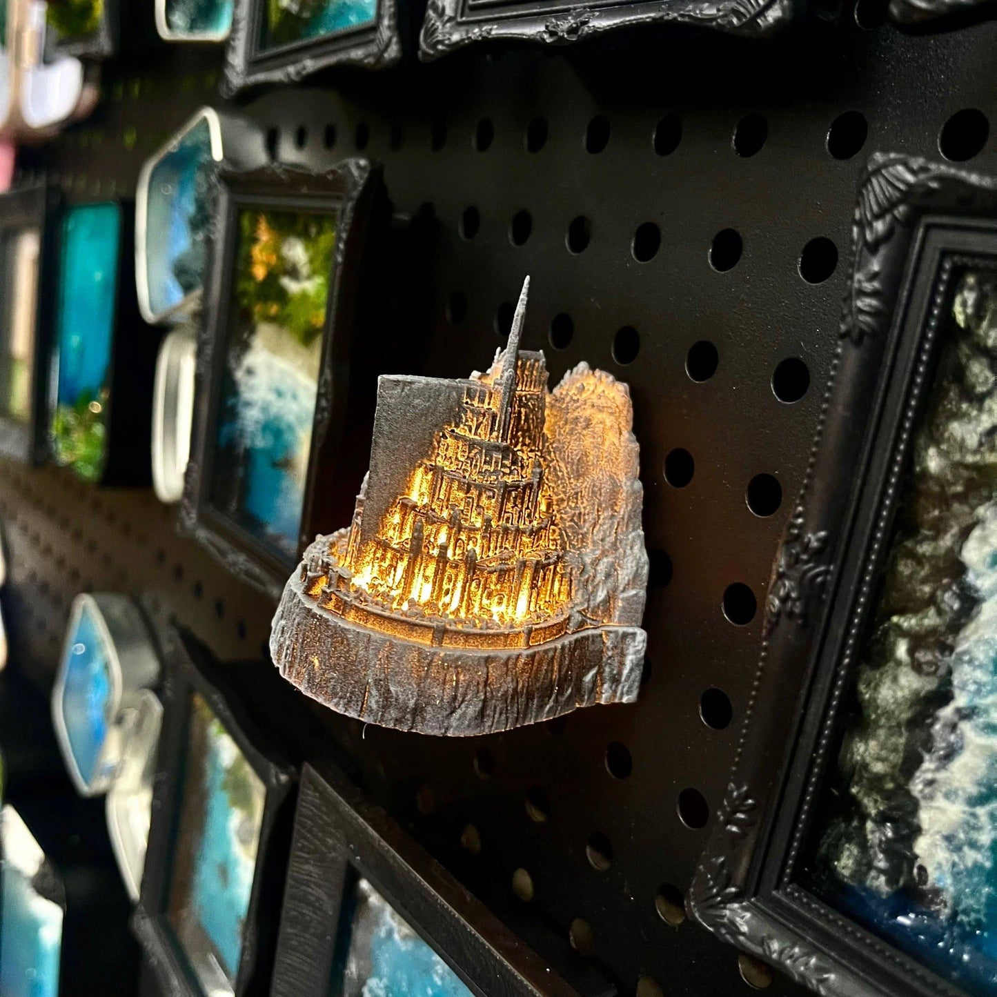 Handmade Wooden Castle Magnetic Nightlight - EaseWoo