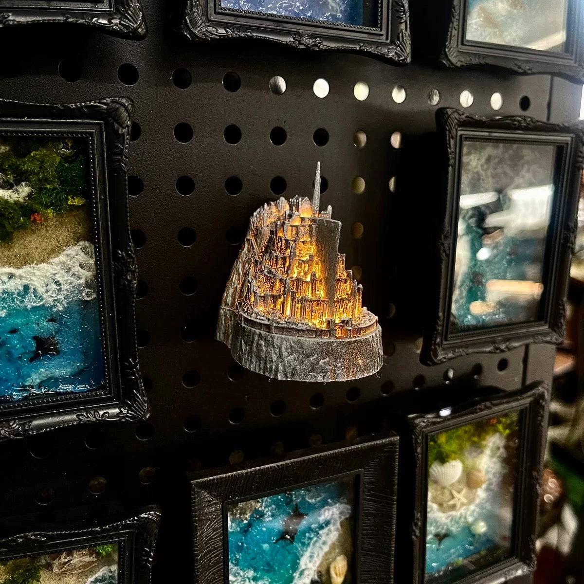 Handmade Wooden Castle Magnetic Nightlight - EaseWoo