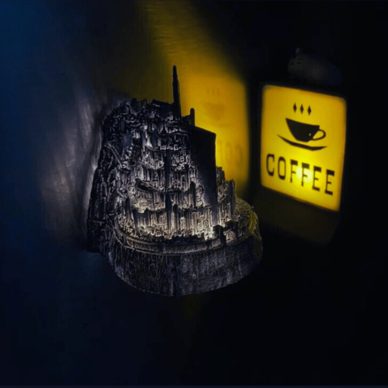 Handmade Wooden Castle Magnetic Nightlight - EaseWoo