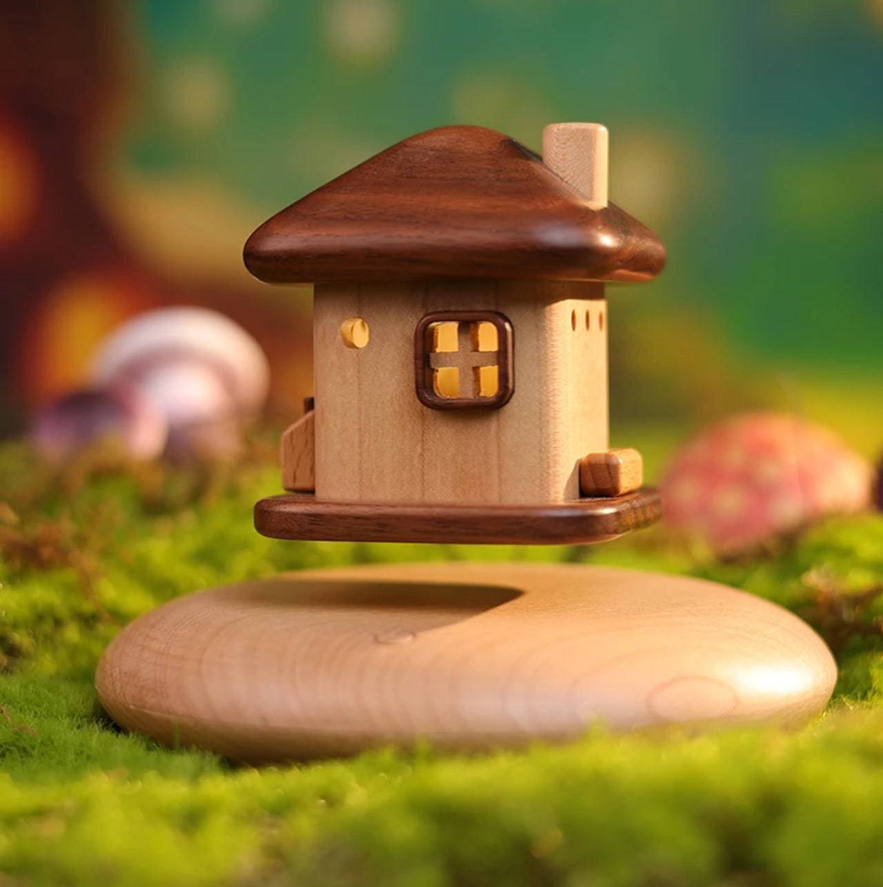 Magnetic Levitation Aromatherapy Cabin--Living in the Forest Night Light Creative Desktop Ornaments--Birthday and Holiday Gifts - EaseWoo