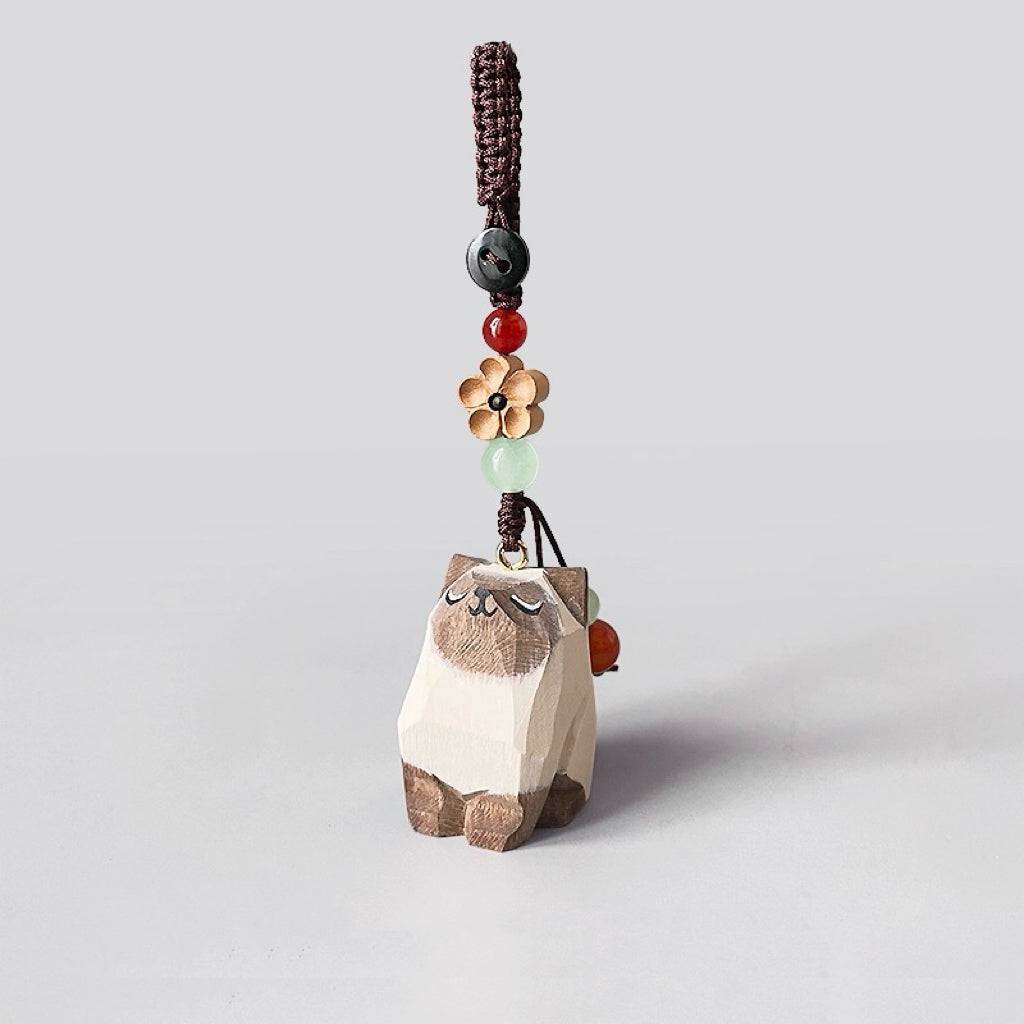 Hand-carved Small Animals Keychain - EaseWoo