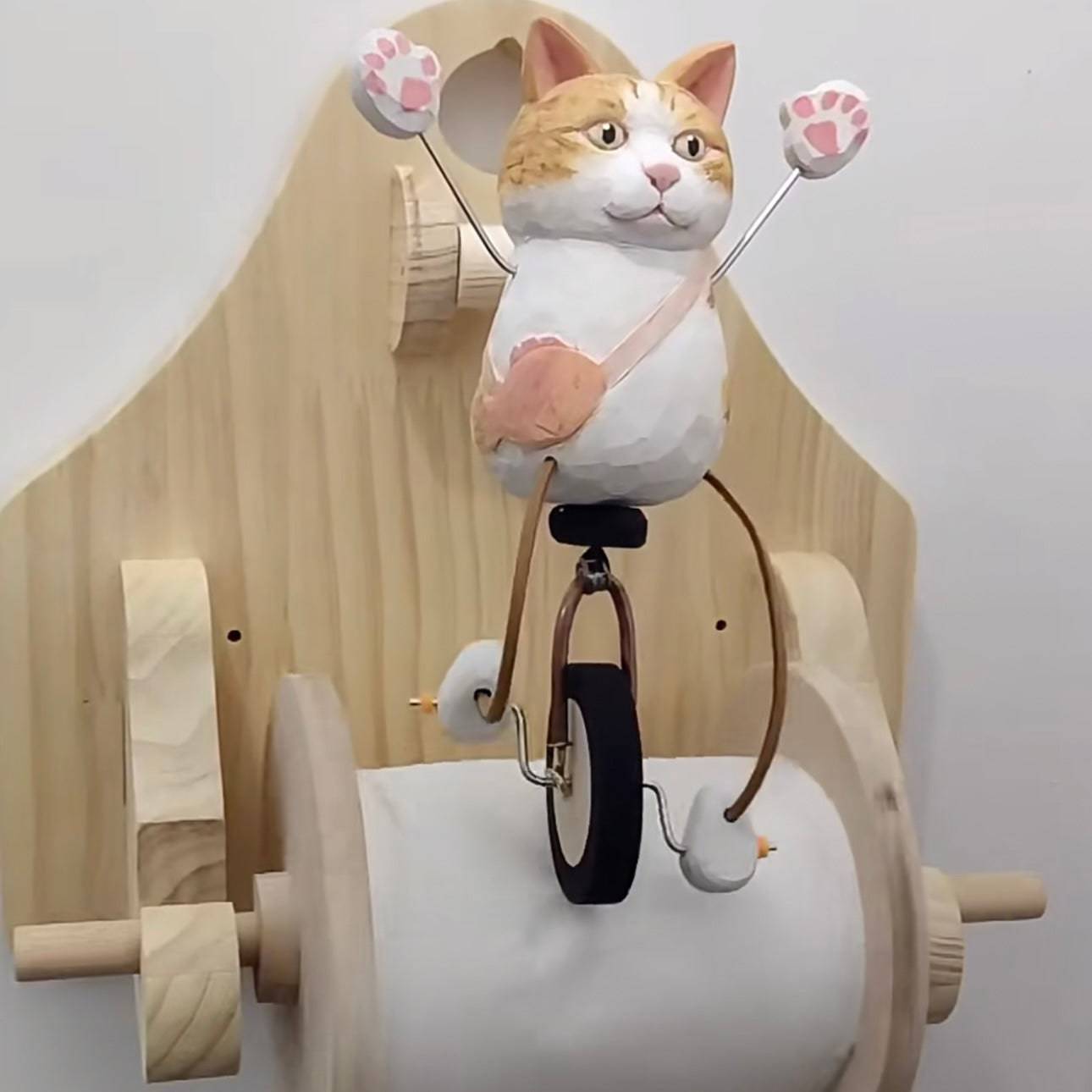 Hand-carved Wood Toilet Fun Figure - EaseWoo