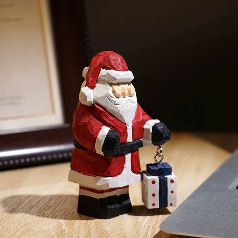 Hand-carved Solid Wood Christmas Decorations - EaseWoo