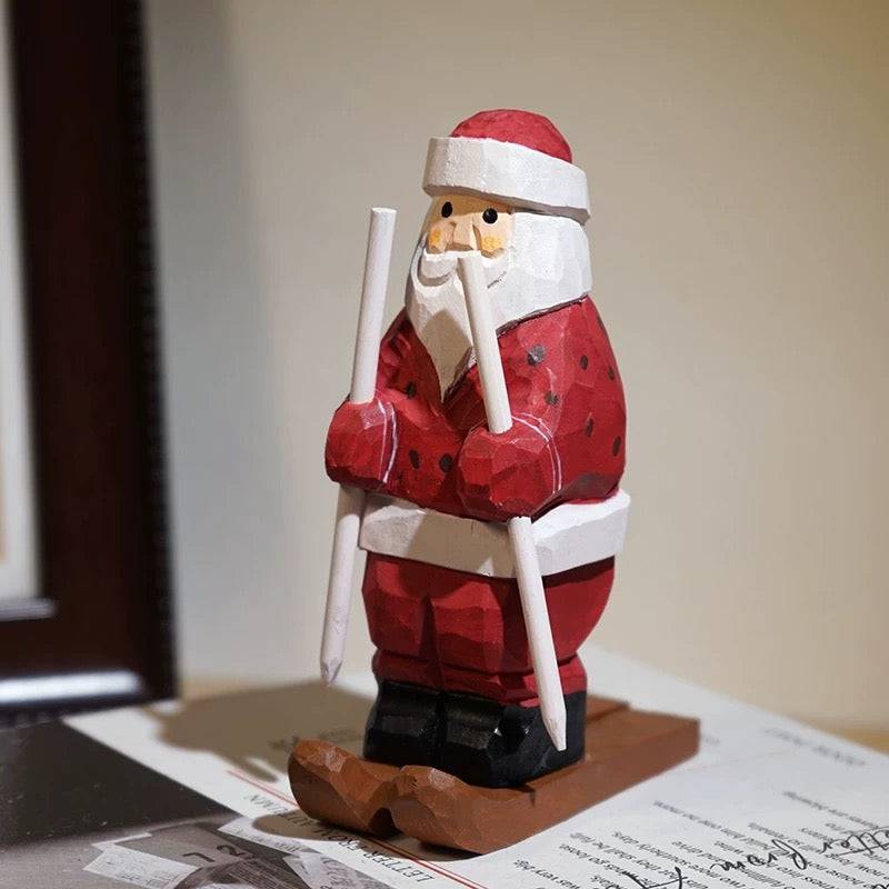 Hand-carved Solid Wood Christmas Decorations - EaseWoo