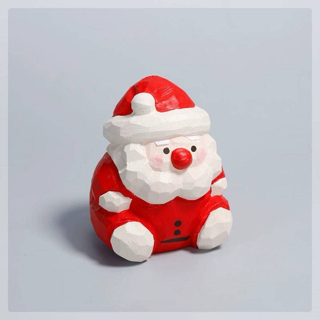 Hand-carved Solid Wood Christmas Decorations - EaseWoo