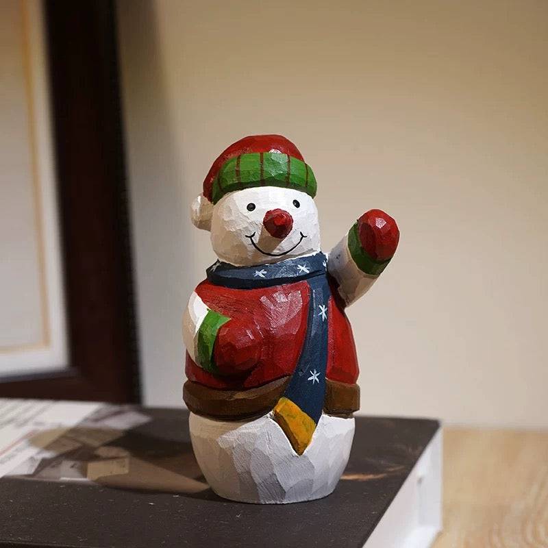 Hand-carved Solid Wood Christmas Decorations - EaseWoo