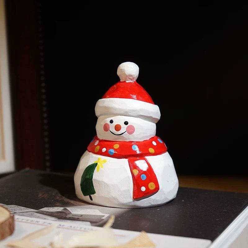 Hand-carved Solid Wood Christmas Decorations - EaseWoo