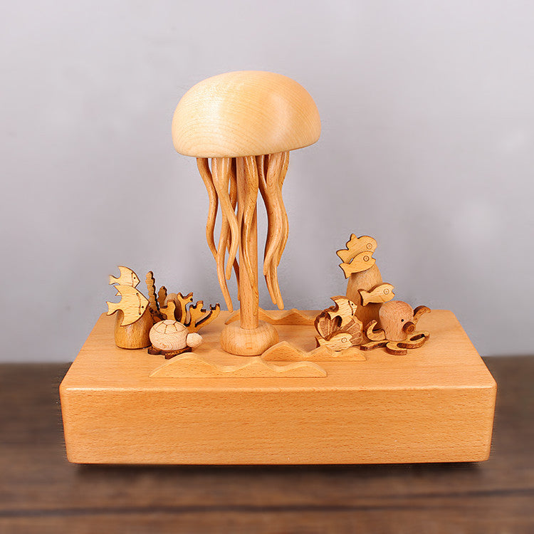 Handmade Jellyfish music box Wood Mechanical Jellyfish | EaseWoo - EaseWoo