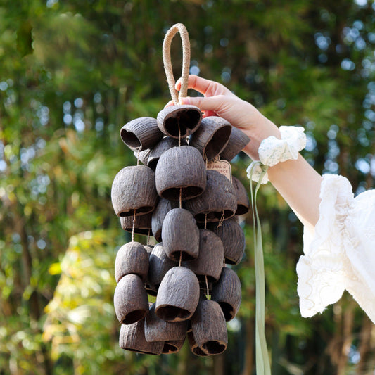 Handcrafted Salin Seed Pod Sound Healing Wind Chime — natural rainforest seed cluster