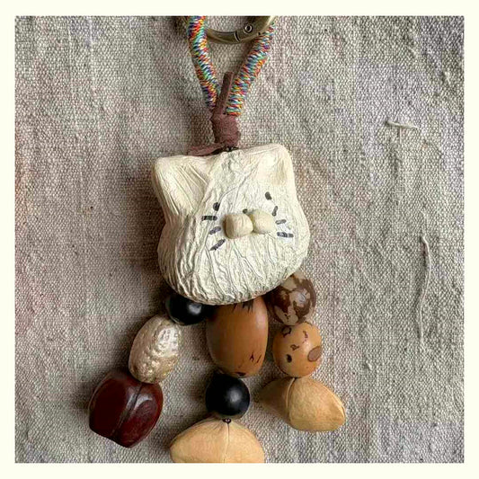 Shell Rattle Charm Sampler Bundle — Cat & Mouse, Bow Tie, Vintage Fruit