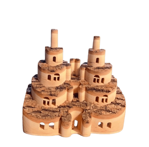 A DIY Log Handmade Castle-Natural Without Coating Material Eco-Friendly Unique Funny Gift