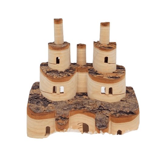 A DIY Log Handmade Castle-Natural Without Coating Material Eco-Friendly Unique Funny Gift