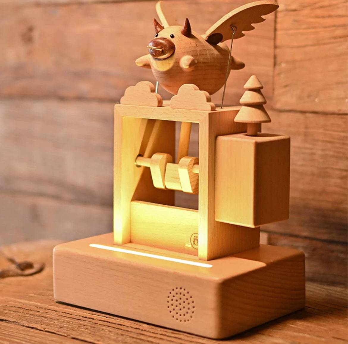 Original Handmade Wooden Craft Flying Cow - EaseWoo