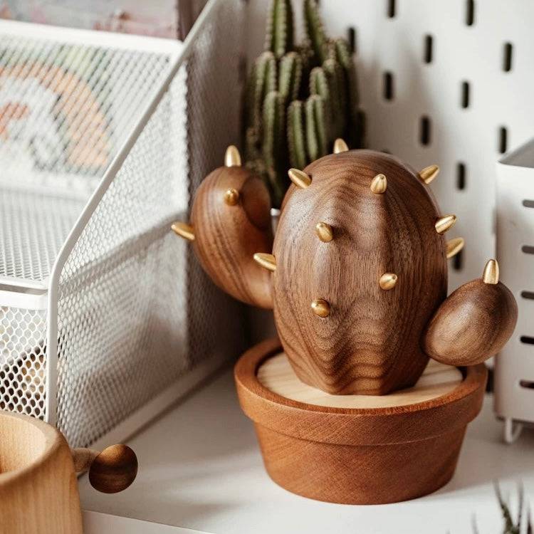 Desert Bloom-Cactus Jewelry Hanger with Hidden Storage - EaseWoo