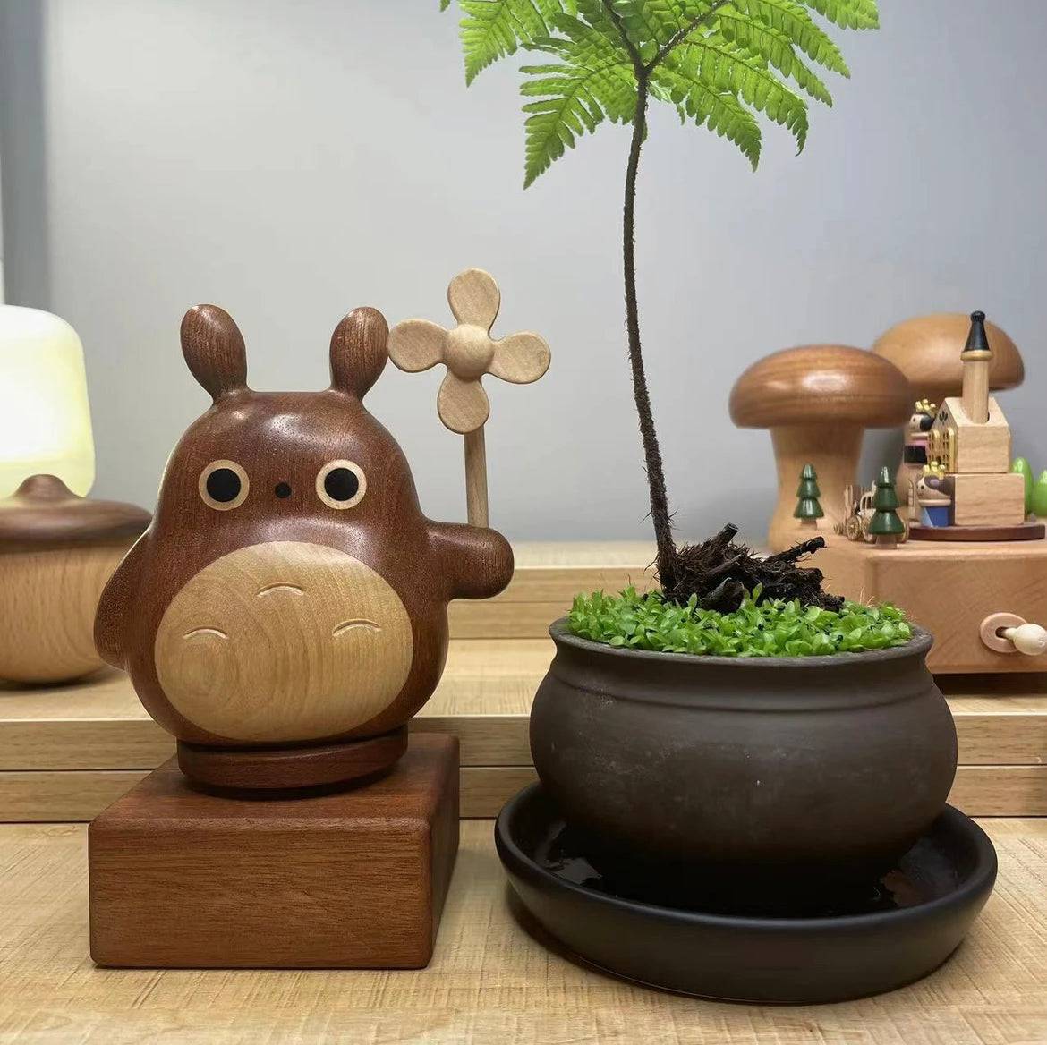 DIY Handmade Wooden Craft Totoro: A Whimsical Home Decoration for Family and Friends - EaseWoo