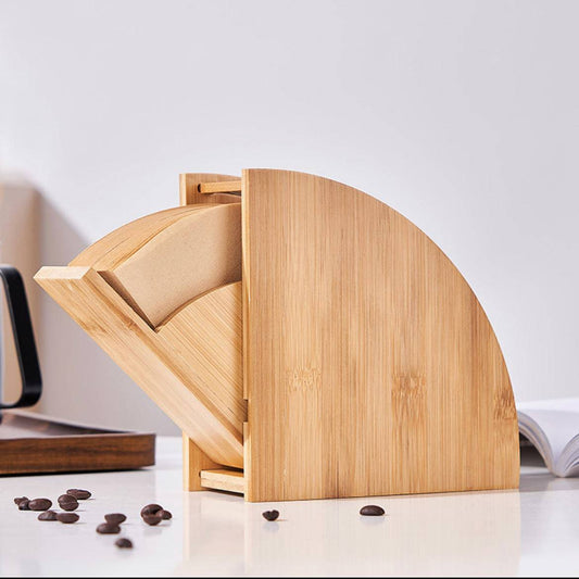 Handcrafted Wooden Coffee Filter Storage Rack - Keep Your Filters Organized and Dust-Free! - EaseWoo