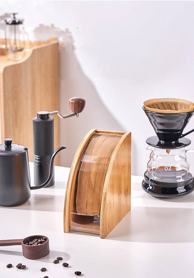 Handcrafted Wooden Coffee Filter Storage Rack - Keep Your Filters Organized and Dust-Free! - EaseWoo