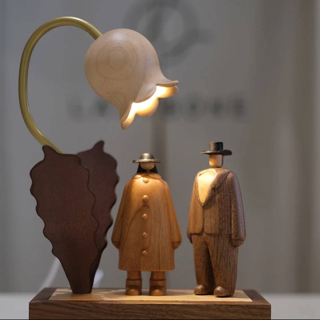 Lily of the Valley Couple Creative Desktop Ornaments Night Light Valentine's Day Gifts Wedding Gifts Entrance Ornaments - EaseWoo