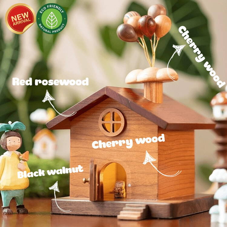 Magnetic Door Wooden Piggy Bank - Creative Design Eco-Friendly Materials - EaseWoo