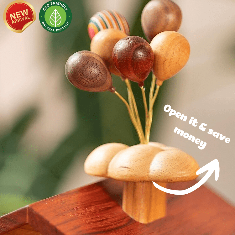 Magnetic Door Wooden Piggy Bank - Creative Design Eco-Friendly Materials - EaseWoo
