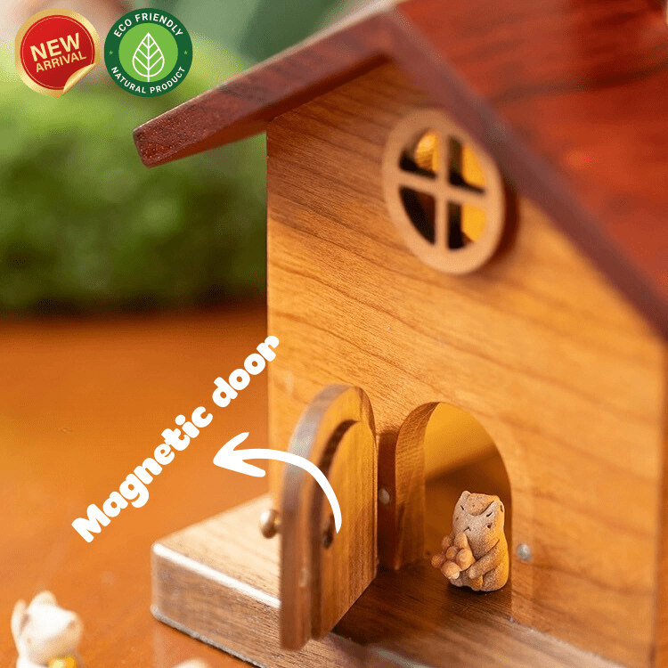 Magnetic Door Wooden Piggy Bank - Creative Design Eco-Friendly Materials - EaseWoo