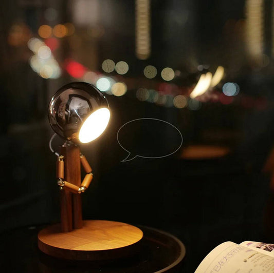 Original Adjustable Wood Robot Lamp - EaseWoo