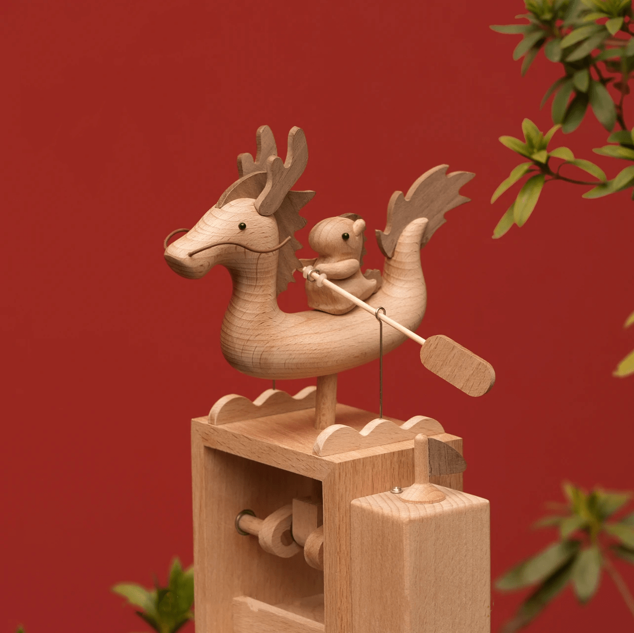 Original Handcarved Wooden Dragon Family - EaseWoo