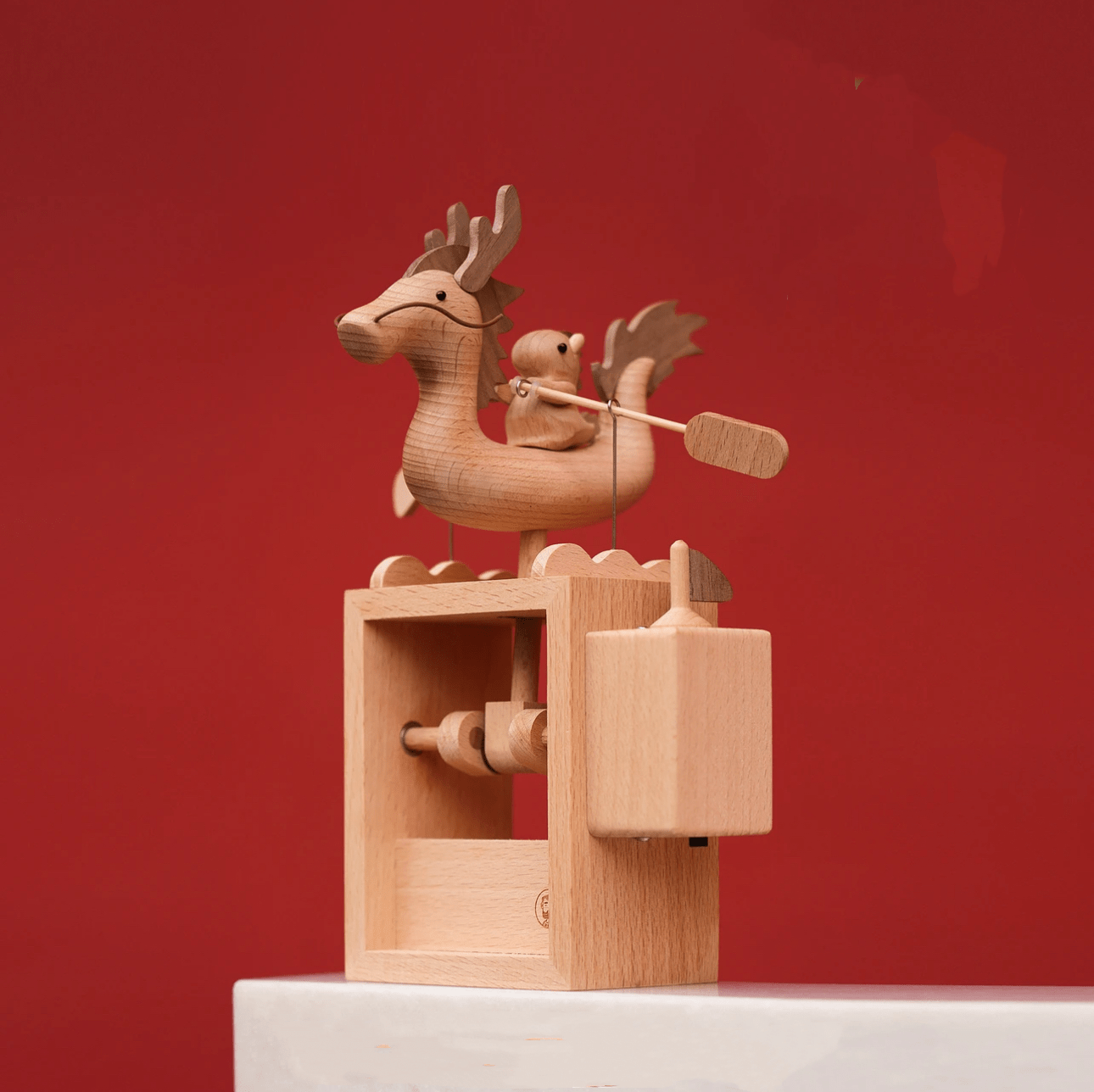 Original Handcarved Wooden Dragon Family - EaseWoo