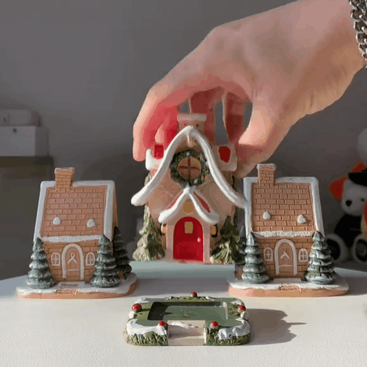 Multifunctional Christmas Village Glow Aromatherapy Figurine - EaseWoo
