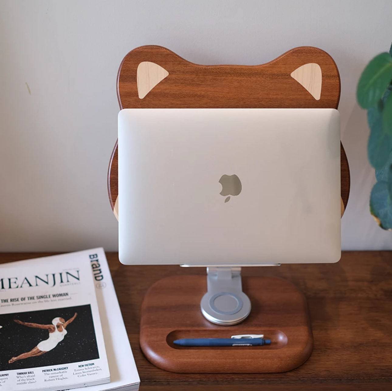 New Arrival Handmade Wooden Shiba Inu Multifunctional Holder - Perfect for supporting phones, tablets, Computers and books - EaseWoo