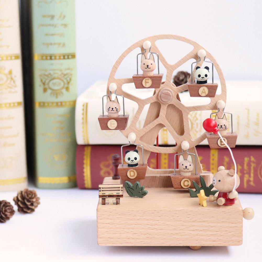 Ferris Wheel Music Box Wooden Creative Birthday-Gift - EaseWoo