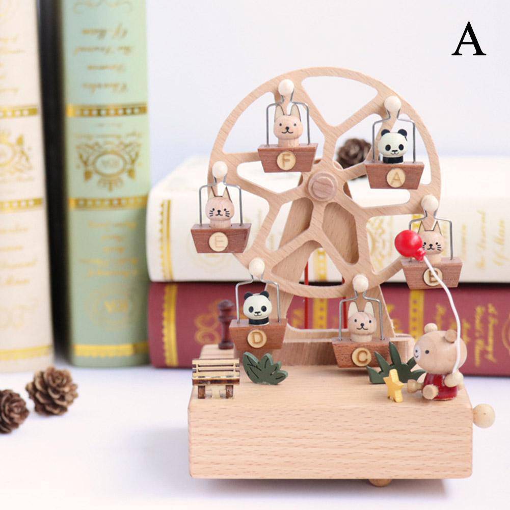 Ferris Wheel Music Box Wooden Creative Birthday-Gift - EaseWoo