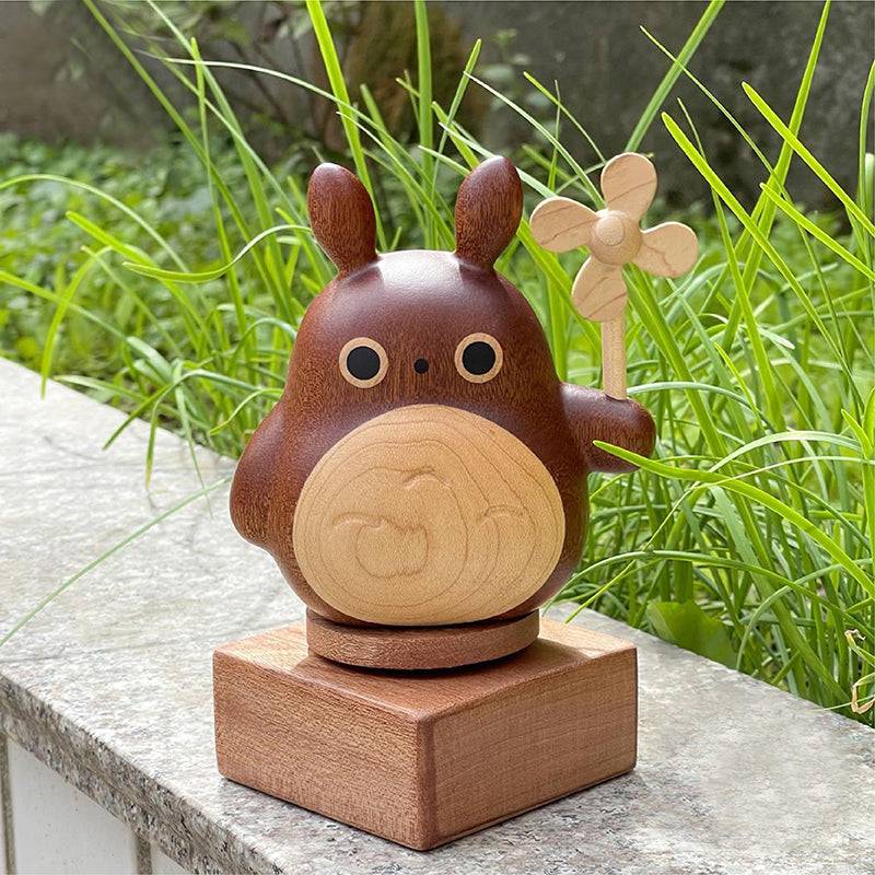 My Neighbor Totoro Ornament Small Windmill Solid Wood Doll Car Decoration Children's Gift Creative Gift - EaseWoo