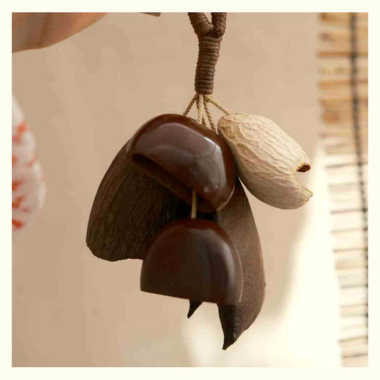 Music Bean Natural Shell Rattle Charm - Default