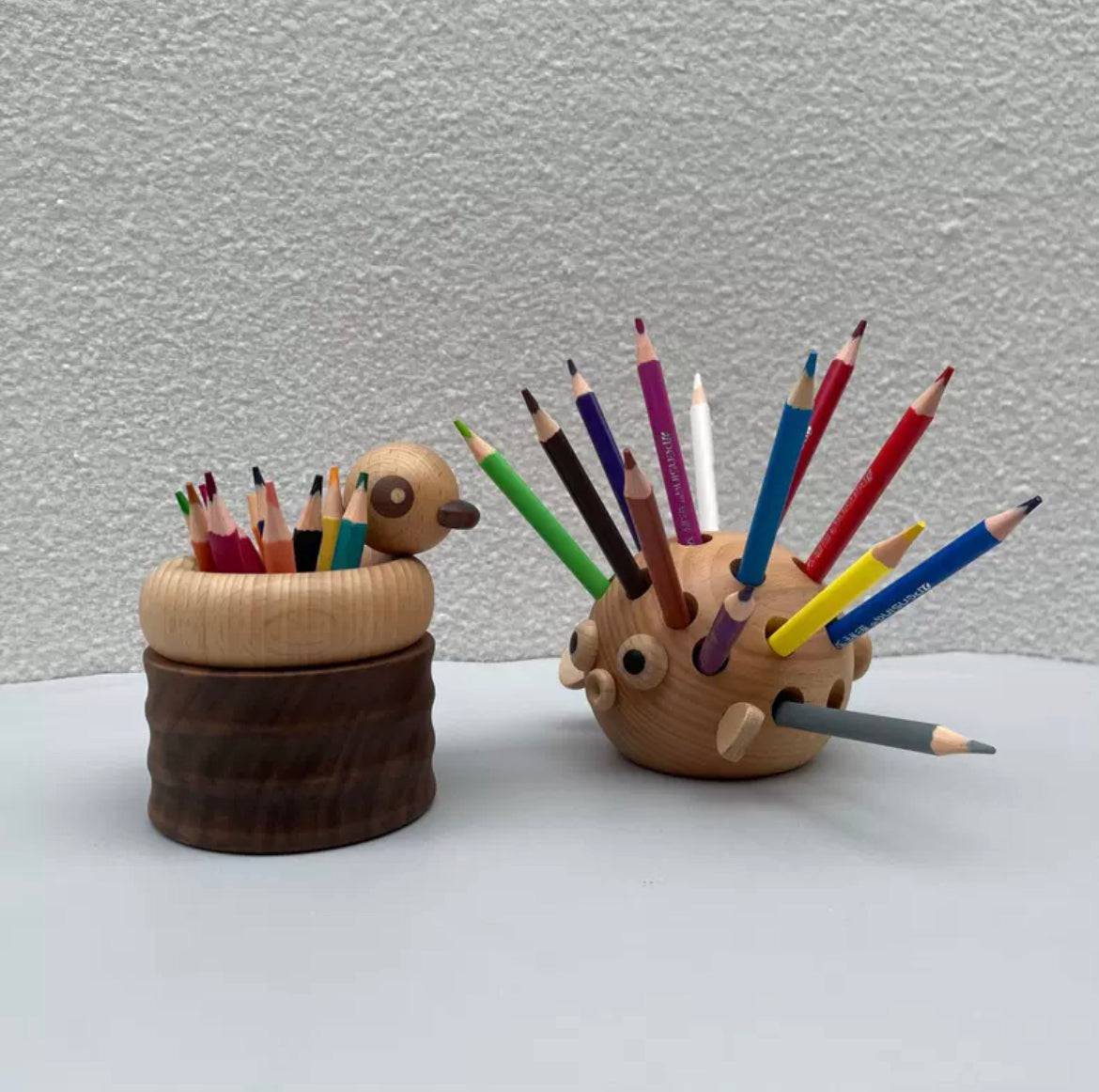 Add a Touch of Elegance to Your Desk with the Globefish Wooden Pen Cup Pencil Holder