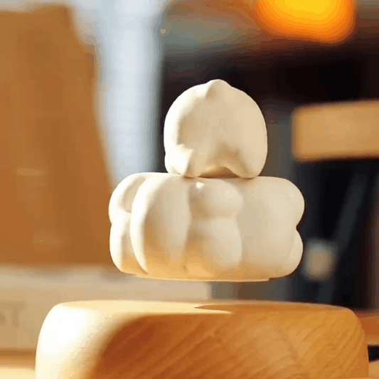Original Handmade Wooden Craft Levitating White Polar Bear - A Charming and Healing Gift for Family and Friends - EaseWoo