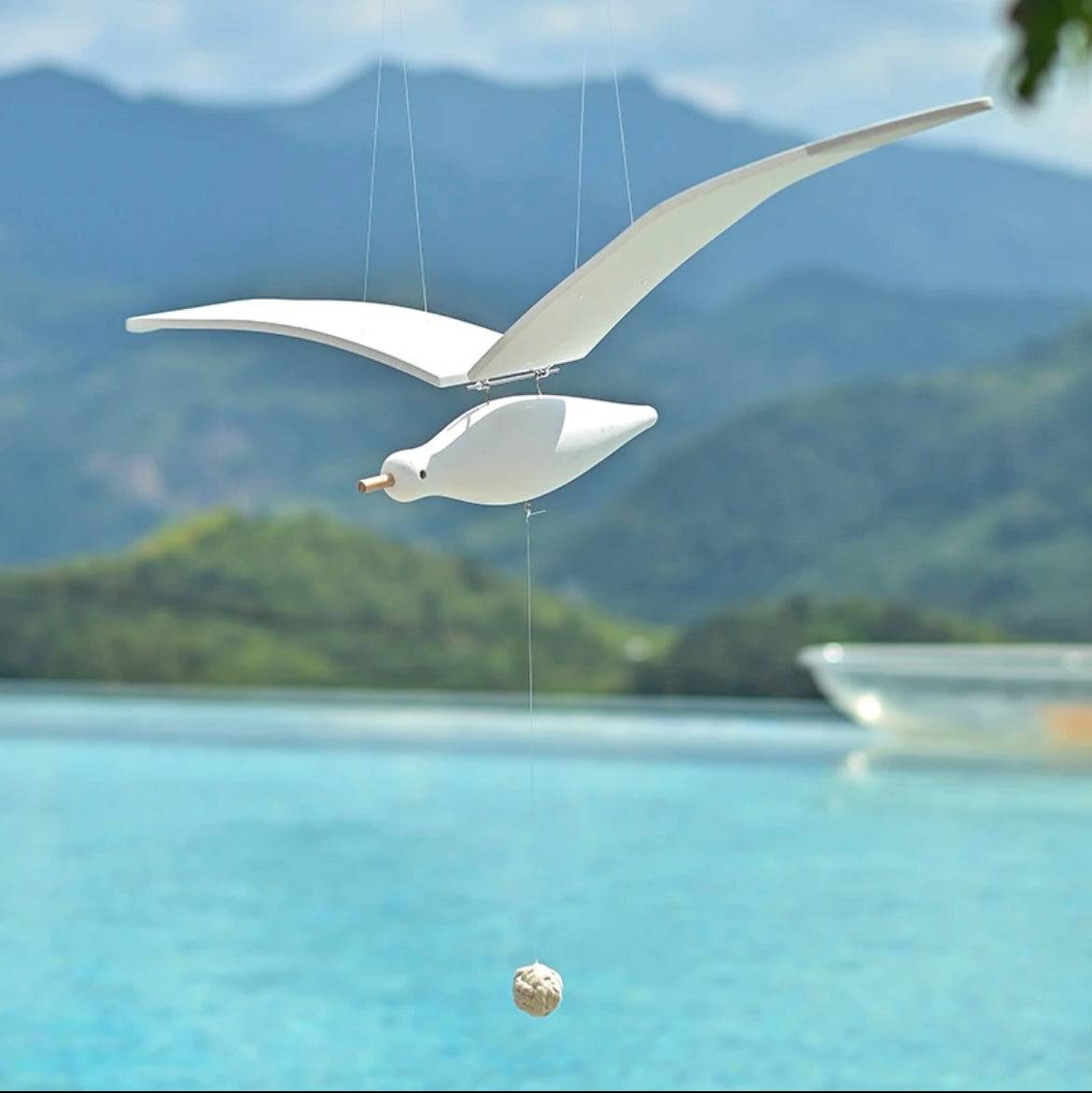 Original Handmade Wooden Craft Seagulls Pendant - A Unique and Eco-Friendly Gift for Your Loved Ones - EaseWoo