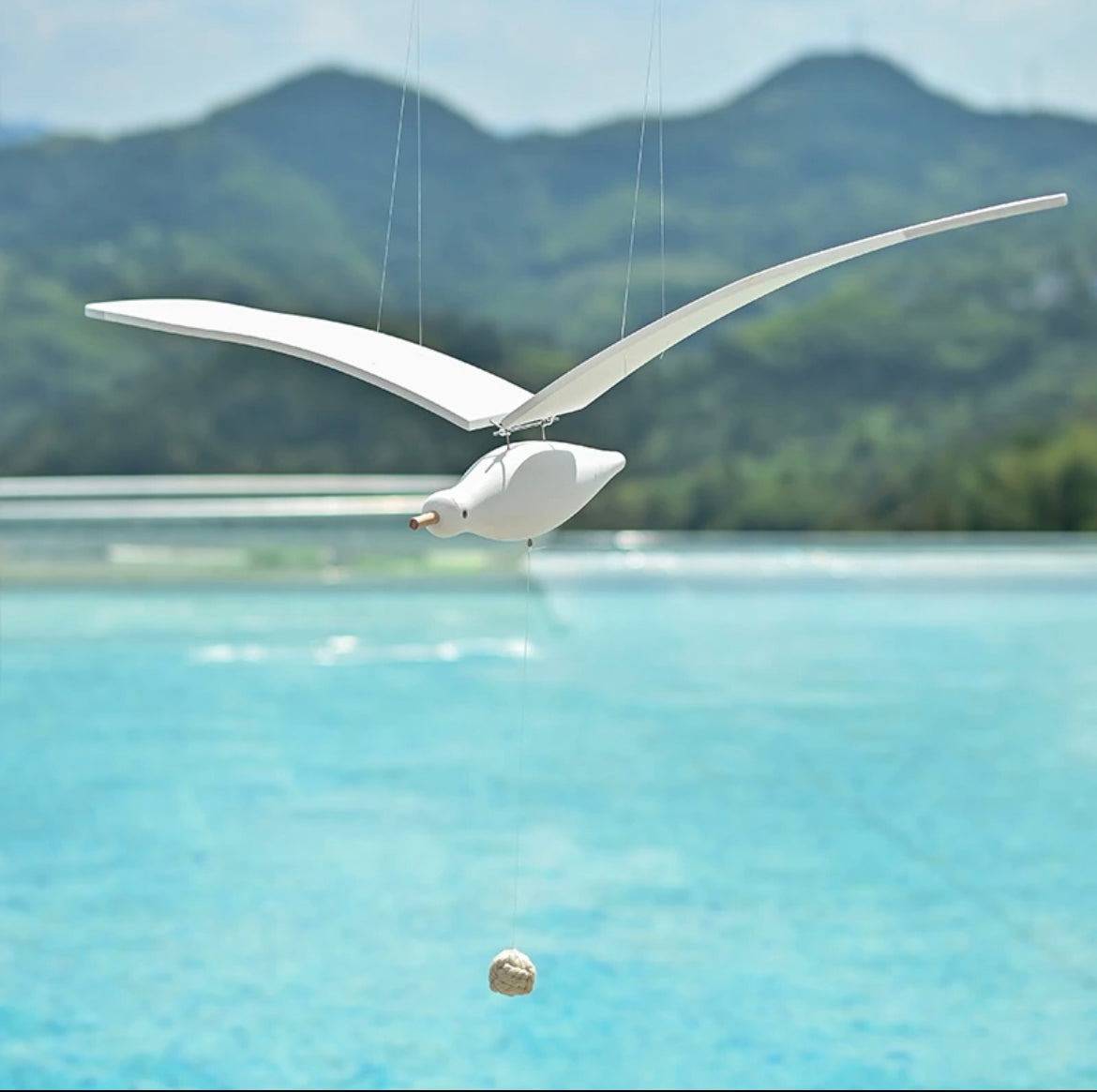 Original Handmade Wooden Craft Seagulls Pendant - A Unique and Eco-Friendly Gift for Your Loved Ones - EaseWoo