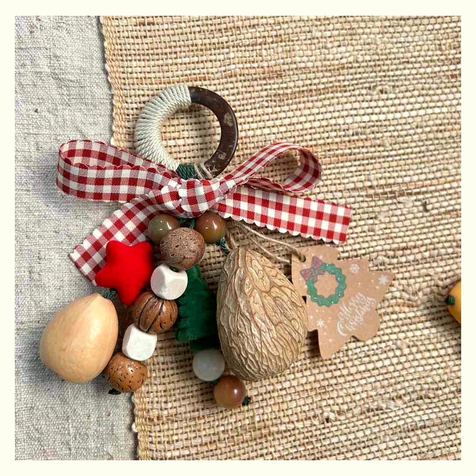 New Year Christmas Tree Shell Rattle Ornament - B