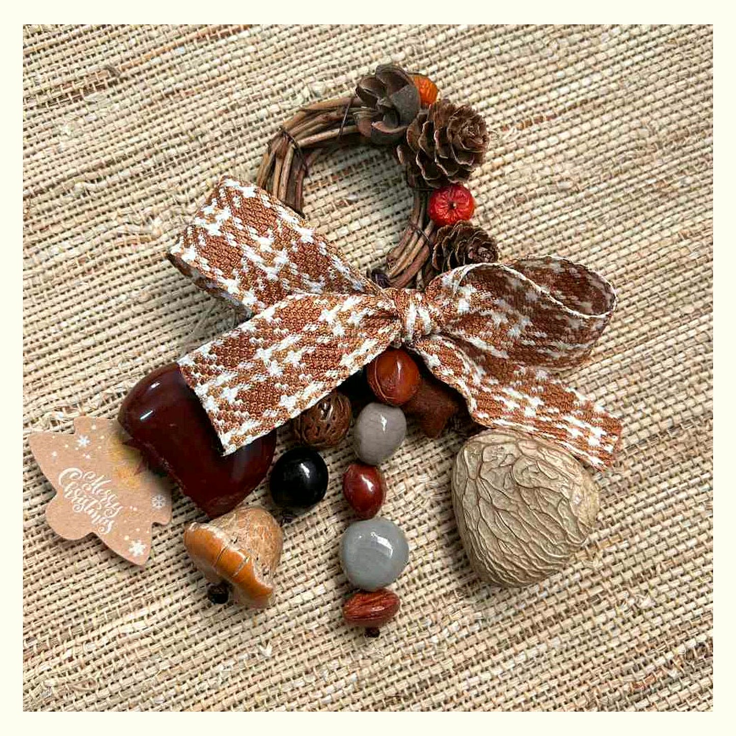 New Year Christmas Tree Shell Rattle Ornament - C