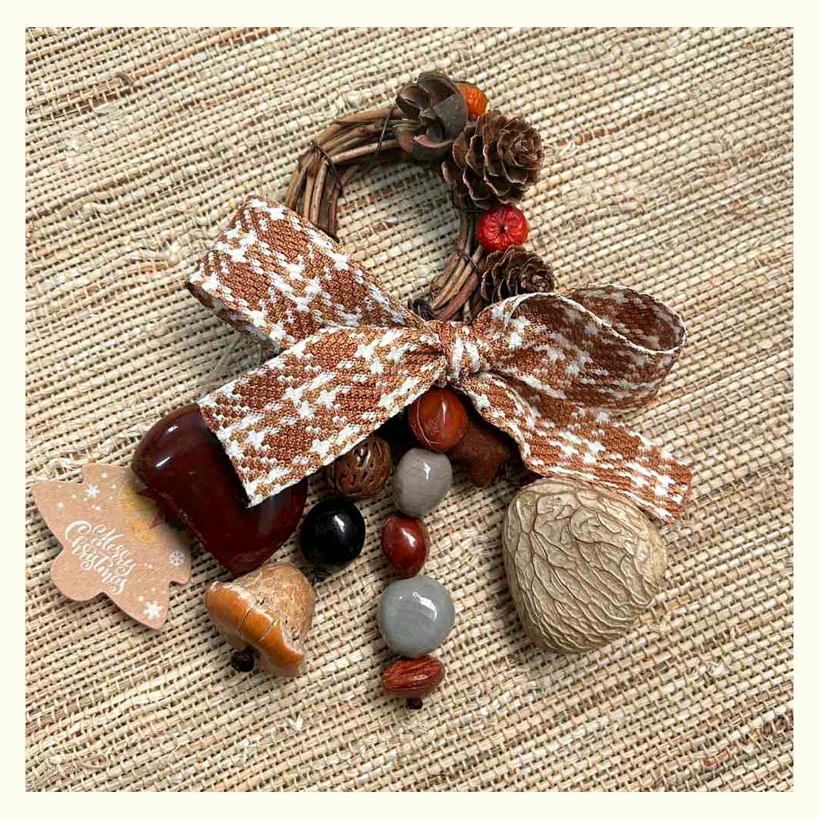 New Year Christmas Tree Shell Rattle Ornament - C