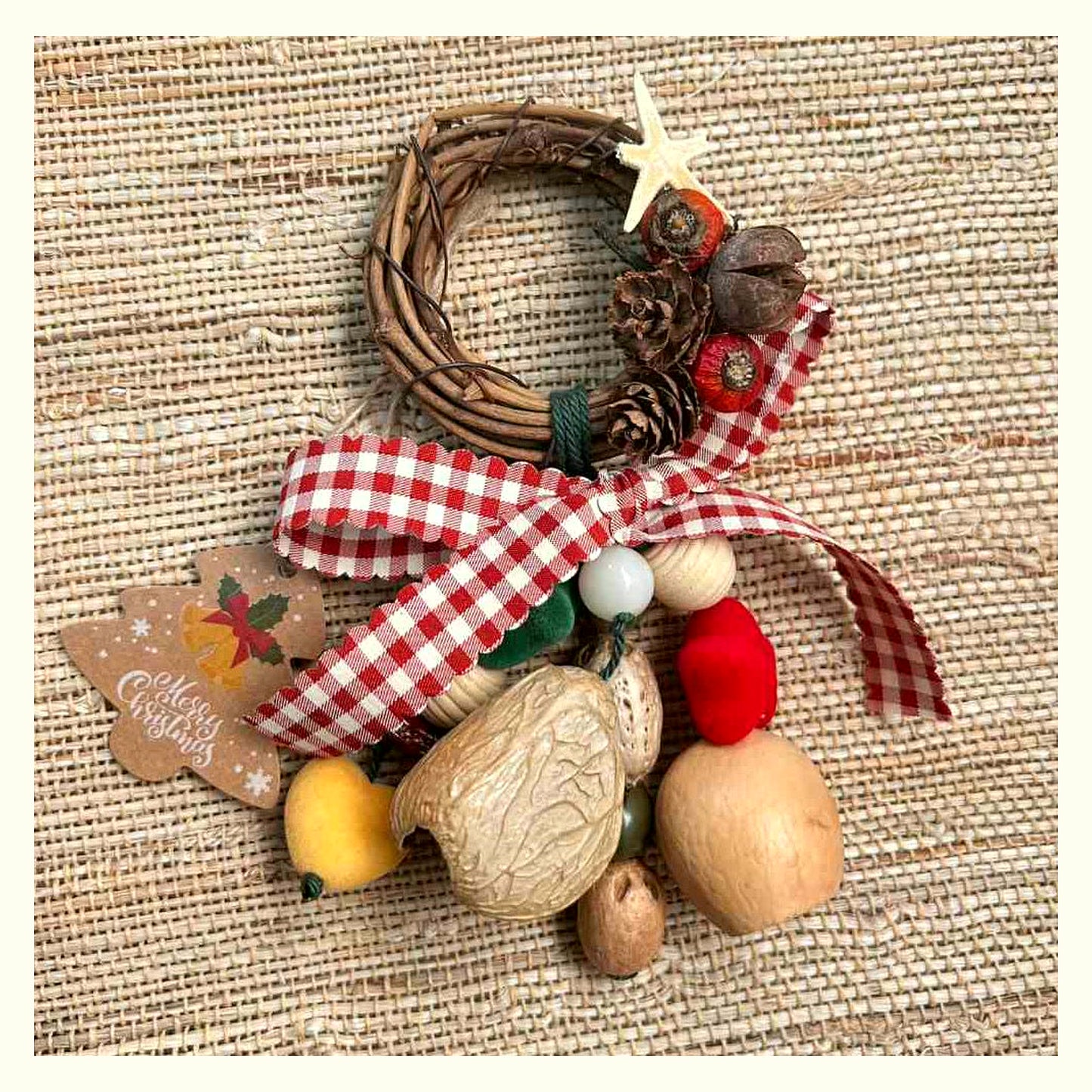 New Year Christmas Tree Shell Rattle Ornament - D