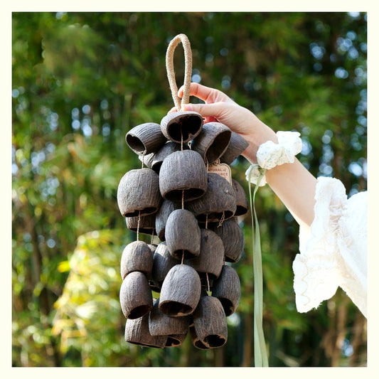 Sound Healing Wellness Bundle - Salin Seed Pod and Bamboo Wind Chimes - meditation yoga decor save $10